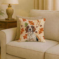 Tricolor English Setter Heirloom Fall Throw Pillow