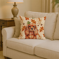 Ruby English Toy Spaniel Heirloom Fall Throw Pillow