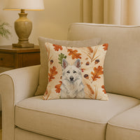 White German Shepherd Heirloom Fall Throw Pillow