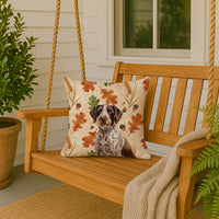 Roan German Wirehaired Pointer Heirloom Fall Throw Pillow