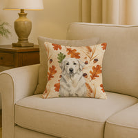 White Great Pyrenees Heirloom Fall Throw Pillow