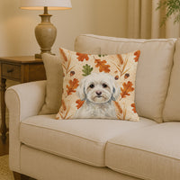 White Havanese Heirloom Fall Throw Pillow