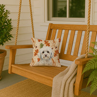 White Havanese Heirloom Fall Throw Pillow