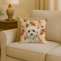 White Havanese Heirloom Fall Throw Pillow