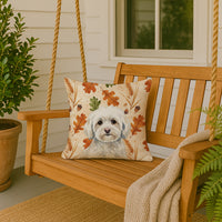 White Havanese Heirloom Fall Throw Pillow