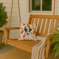 White and Black Jack Russell Terrier Heirloom Fall Throw Pillow