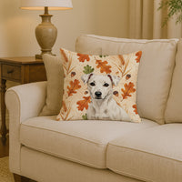 White Jack Russell Terrier Heirloom Fall Throw Pillow