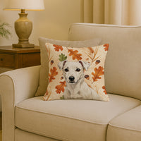 White Jack Russell Terrier Heirloom Fall Throw Pillow