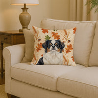 Tricolor Japanese Chin Heirloom Fall Throw Pillow