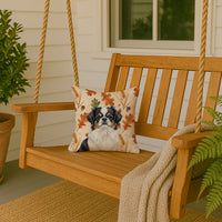 Tricolor Japanese Chin Heirloom Fall Throw Pillow