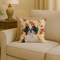 Tricolor Japanese Chin Heirloom Fall Throw Pillow