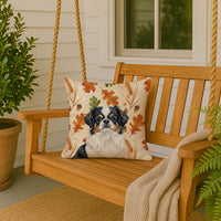Tricolor Japanese Chin Heirloom Fall Throw Pillow