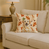 Yellow Labrador Retriever Heirloom Fall Throw Pillow
