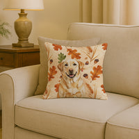 Yellow Labrador Retriever Heirloom Fall Throw Pillow