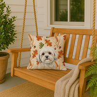 White Lhasa Apso Heirloom Fall Throw Pillow