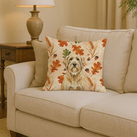 Wheaten and Tan Otterhound Heirloom Fall Throw Pillow