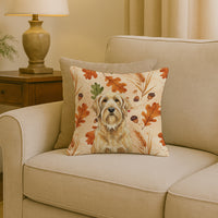 Wheaten and Tan Otterhound Heirloom Fall Throw Pillow