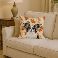 Tricolor Papillon Heirloom Fall Throw Pillow