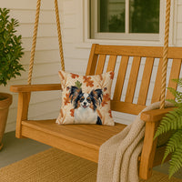 Tricolor Papillon Heirloom Fall Throw Pillow