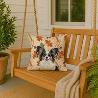 Tricolor Papillon Heirloom Fall Throw Pillow