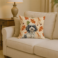 Toy Parti Poodle Heirloom Fall Throw Pillow