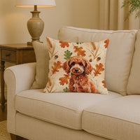 Toy Red Poodle Heirloom Fall Throw Pillow