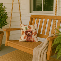 Toy Red Poodle Heirloom Fall Throw Pillow