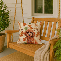 Toy Red Poodle Heirloom Fall Throw Pillow