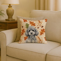 Toy Silver Poodle Heirloom Fall Throw Pillow