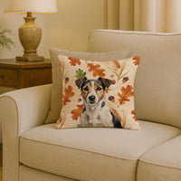 Tricolor Russell Terrier Heirloom Fall Throw Pillow