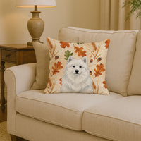 White Samoyed Heirloom Fall Throw Pillow