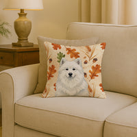 White Samoyed Heirloom Fall Throw Pillow