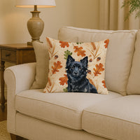 Schipperke Heirloom Fall Throw Pillow