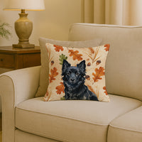 Schipperke Heirloom Fall Throw Pillow