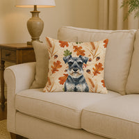 Schnauzer Heirloom Fall Throw Pillow