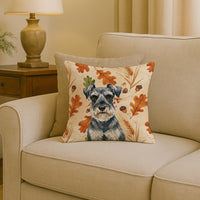 Schnauzer Heirloom Fall Throw Pillow