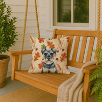 Schnauzer Heirloom Fall Throw Pillow