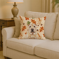 Shar Pei Heirloom Fall Throw Pillow