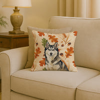 Agouti Siberian Husky Heirloom Fall Throw Pillow