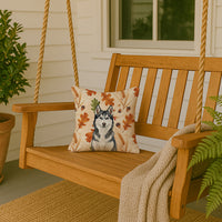 Siberian Husky Heirloom Fall Throw Pillow