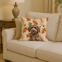 Spanish Water Dog Heirloom Fall Throw Pillow
