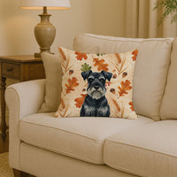 Standard Schnauzer Heirloom Fall Throw Pillow