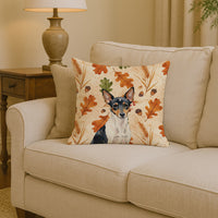Toy Fox Terrier Heirloom Fall Throw Pillow