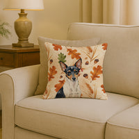 Toy Fox Terrier Heirloom Fall Throw Pillow