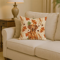 Vizsla Heirloom Fall Throw Pillow