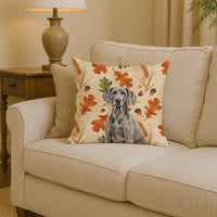Weimaraner Heirloom Fall Throw Pillow