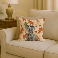 Weimaraner Heirloom Fall Throw Pillow