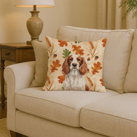 Welsh Springer Spaniel Heirloom Fall Throw Pillow