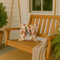 Welsh Springer Spaniel Heirloom Fall Throw Pillow