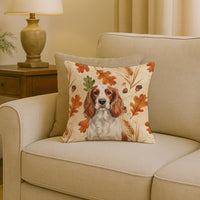 Welsh Springer Spaniel Heirloom Fall Throw Pillow